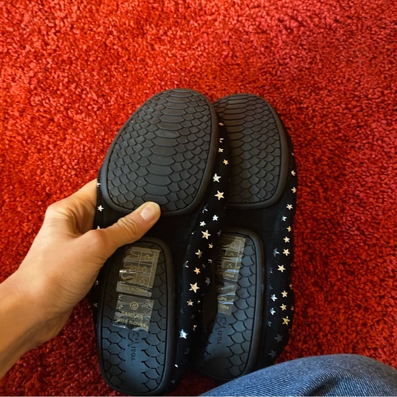 YS Yosi Samra Black Star Metallic Print Foldable Ballet Flats - Picture 8 of 9